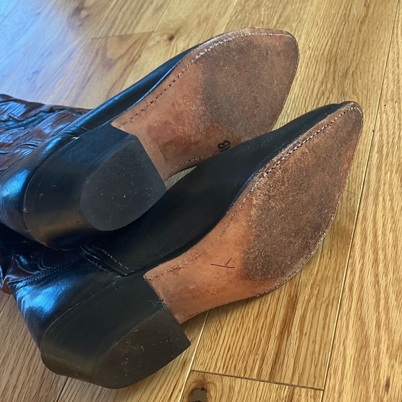 Code West Black and Brown Cowboy Western Boots - Picture 6 of 11